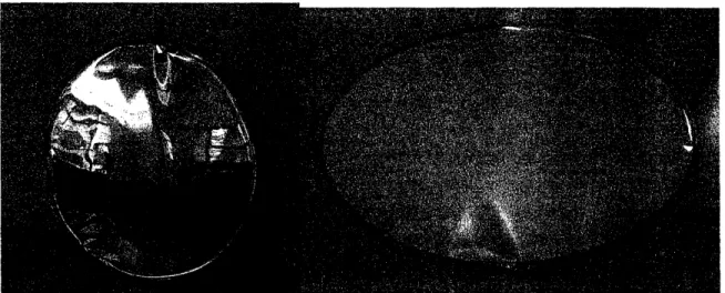 Figure 13:  Photographs of two views of solar concentrator sealed using and ultrasonic welding machine