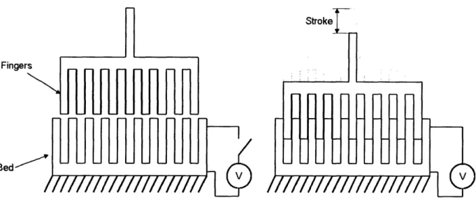 Figure 2.7:  Electrostatic comb drive