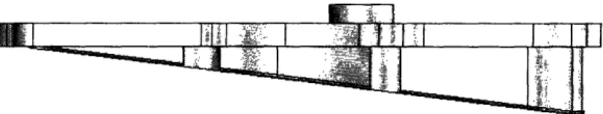 Fig 4:  Tilted style  oil  pan as  seen from side.  Rear of  pan is on the right  of the figure and  is the location  for the fittings.