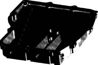 Fig 8: Completed  oil pan  with fittings  and ports.