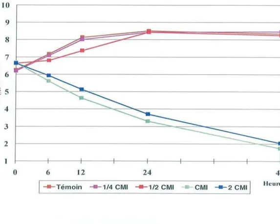 Figure n 0 2 : Cinétique de l'activi té de la vancomycine à différentes concent rations