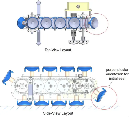 Figure 4-6: Graphic showing current suction cup orientation needed for proper sealing and attachment 