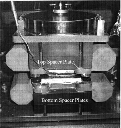 Figure 3-4:  The platen assembly  without  the vacuum chuck  and with the  top and bottom spacer plates