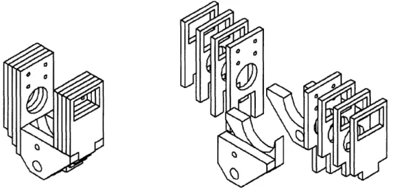 Figure  5: Exploded  view  of the  layered  version  of  the switch  base.