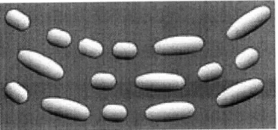 Figure  3-4:  DVD  pits  and  lands  have  minimum  length  of  0.4  microns  and  a  track pitch  of 0.74  microns