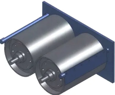 Figure 7:  Drum  dryer model showing blades