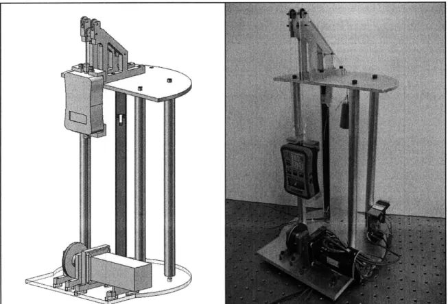 Figure 9.  Final CAD  model  and completed  test stand