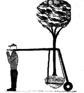 Figure  5: Initial design concept involving a frame, strapping system, and two wheels.
