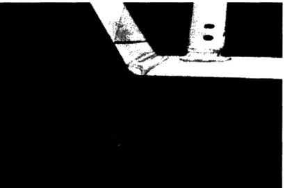 Figure 12: Aluminum box extrusion joint  after failure.  The  load from the tree was too great, and the joint  was not adequately reinforced,  causing an unzipping like failure.