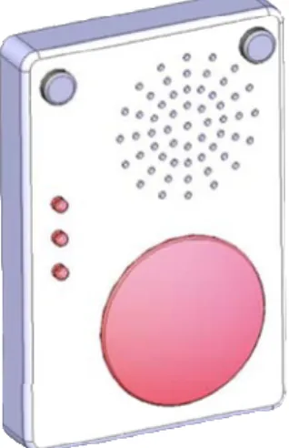 FIGURE 13. THE WALL-MOUNTED CALL STATION, WHICH  CONTAINS AN RFID READER TO COMMUNICATE WITH THE 