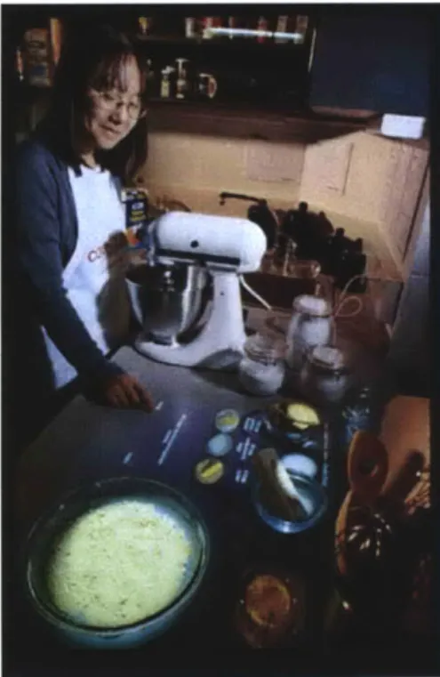 Figure 6. Photo  of author  using  CounterActive  to make  Berry  Tarts