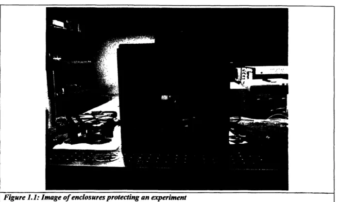 Figure 1.1: Image of enclosures protecting an experiment