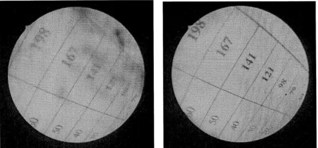 Figure 13: Visibility testing with natural  light;  image through  scope with dirtied  tape (left) and image through  scope after  dirty tape  advanced  (right).