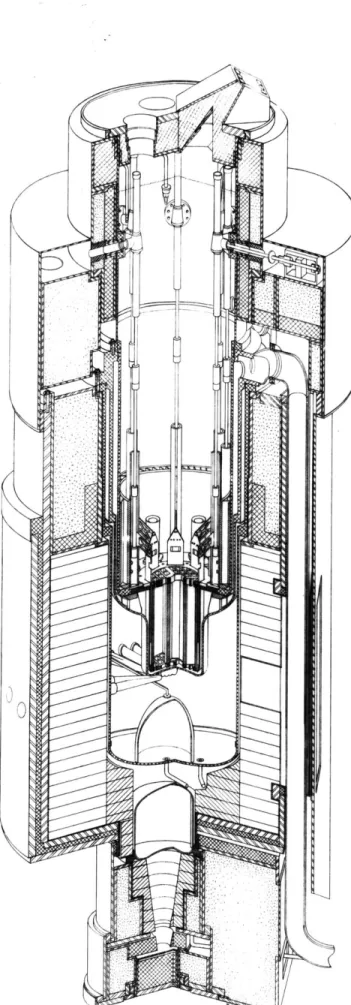FIGURE 1-1.  Cross  section  of the MITR-II  facility.