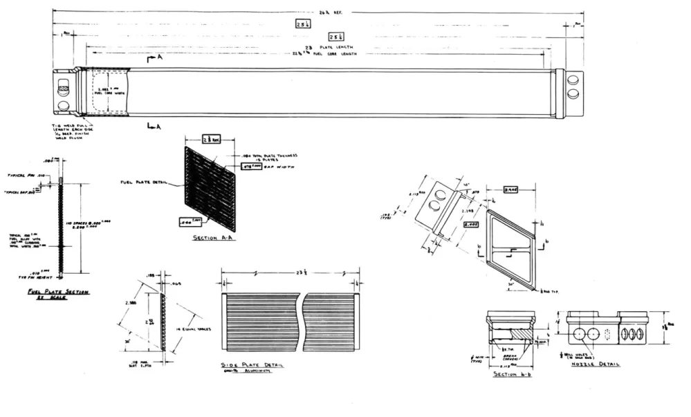 FIGURE  1-4.  MITR-II  fuel  element.