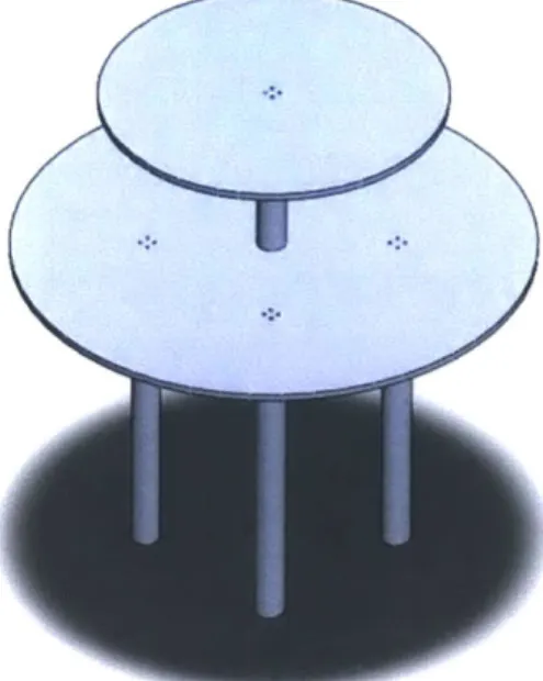 Figure 3: A  snapshot  from  the CAD  software  model  of Gaitan,  a simple,  two-tier table composed  of plywood,  balsa wood,  and  screws.