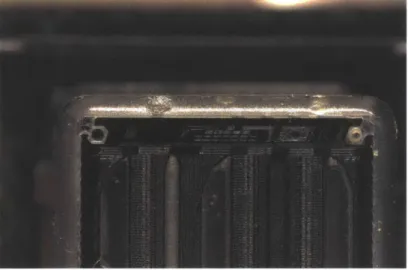 Figure  3.1:  A  closeup  of  the  piezoelectric  inkjet  print  head  from  an  Epson Workforce  30  printer  with  its  face  plate  removed.