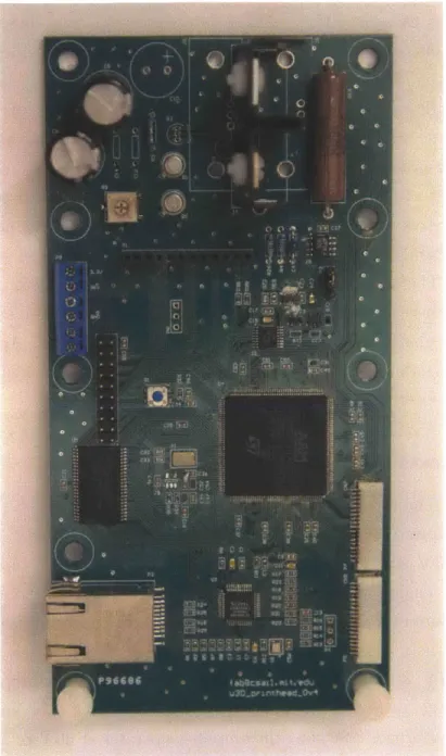 Figure  3.6:  The  custom-designed  driver  for  the  Workforce  30  print  head.  It measures  approximately  3.2 in x 6.3  in,  designed  to be  narrow  for a  maximum of  six  print  head  modules  to  fit  on  the  carriage  rail.