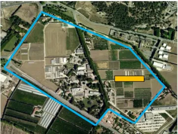 Figure 9: localisation de la parcelle expérimentale au sein du site de Saint Paul   (Source : Google map, 2013)
