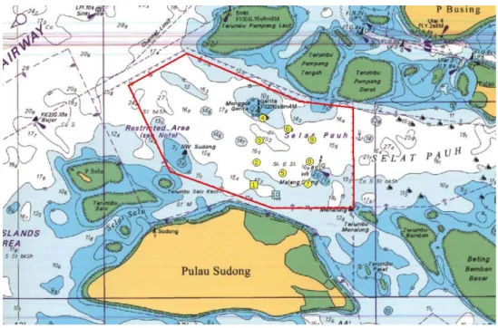 FIGURE 1.  Area of operation is within the red polygon. Points 1 to 10 are starting points and waypoints used in the tests