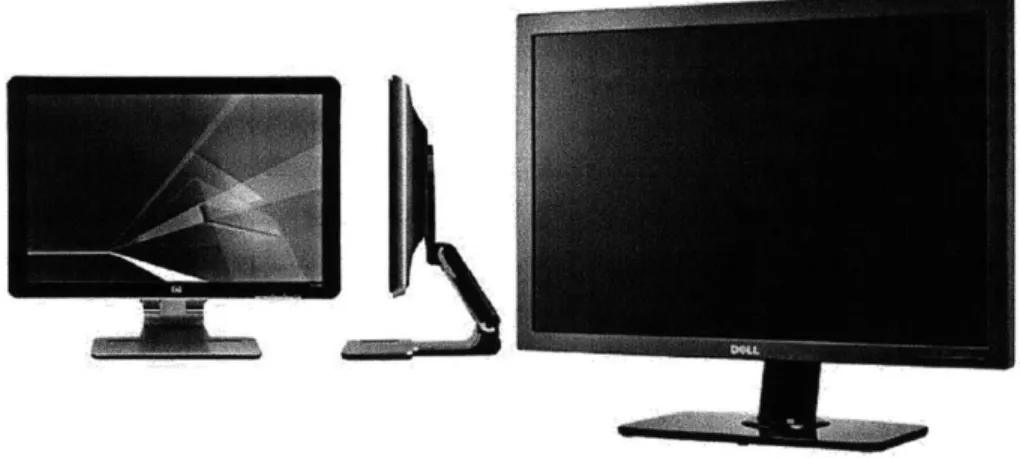 Figure 2. HP  Computer  Monitior (www.highdisplav.com),  Dell  Monitor (www.engadget.com) In the first design of the  heliostat, the key benefit was the flexibility of the structure