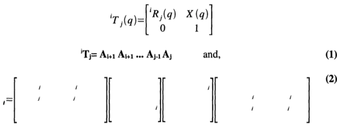 Table  1: The Physical Interpretation of D-H Parameters