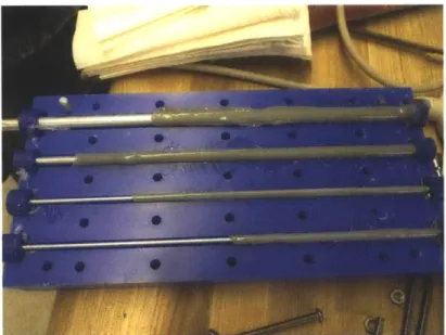 Figure  3.5:  Finished  Arteries  in Wax  Molds.  See  Table  3.3  for  dimensions.