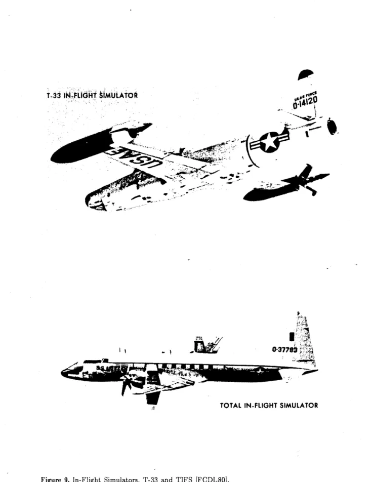 Figure  9.  In-Flight  Simulators,  T-33  and  TIFS  [FCDL80].
