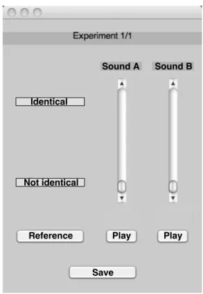 Figure 3: User interface used for listening tests.