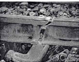 Figure 2.4: Rupture fragile d’un rail sur la ligne D du RER, Octobre 2003