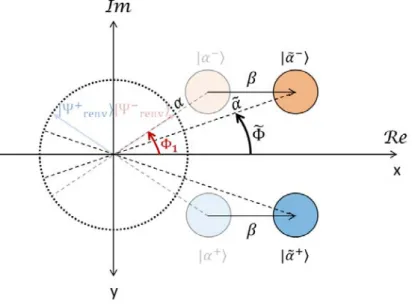 Figure II.13 – Déplacement des composantes de champ par l’injection d’un champ β