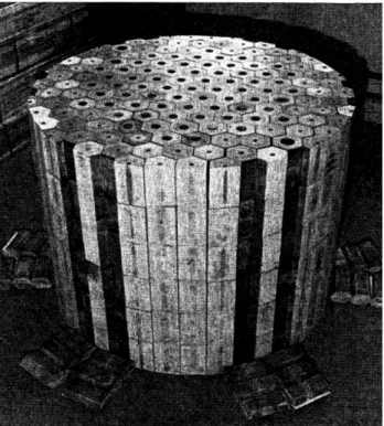 Figure 4. BeO moderator blocks of the Aircraft Reactor Experiment at ORNL [31] 