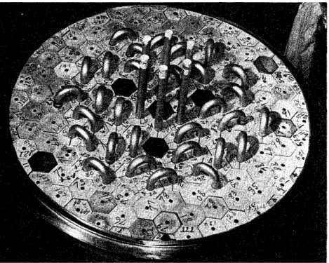 Figure 5. Layout of Inconel tubes positioned in the BeO moderating blocks that comprised the  ARE core [31] 