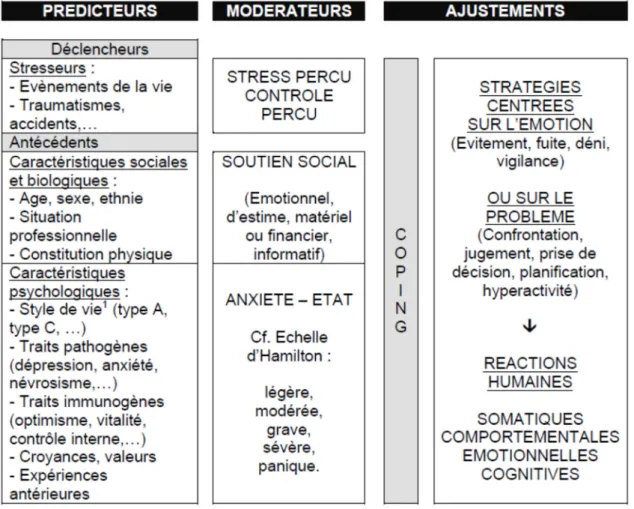 Tableau 1 :  Le modèle psychosocial de Bruchon-Schweitzer 44 . 