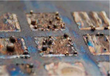 Figure 1.17: Balling effect on part’s surface in EBM, caused by overheating[ZÄH 10]