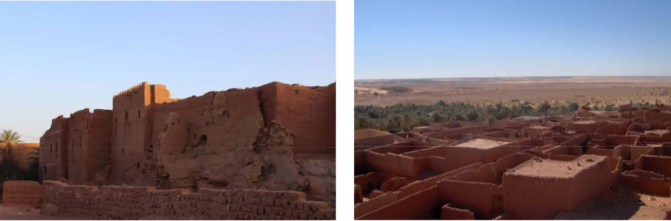 Fig. I.16 : Photos représentatives de l’ancien architecture de la région d’Adrar.