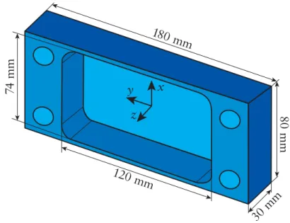 Figure 19 — Pièce en forme de poche180 mm 80 mm 30 mm120 mm74 mmxyz