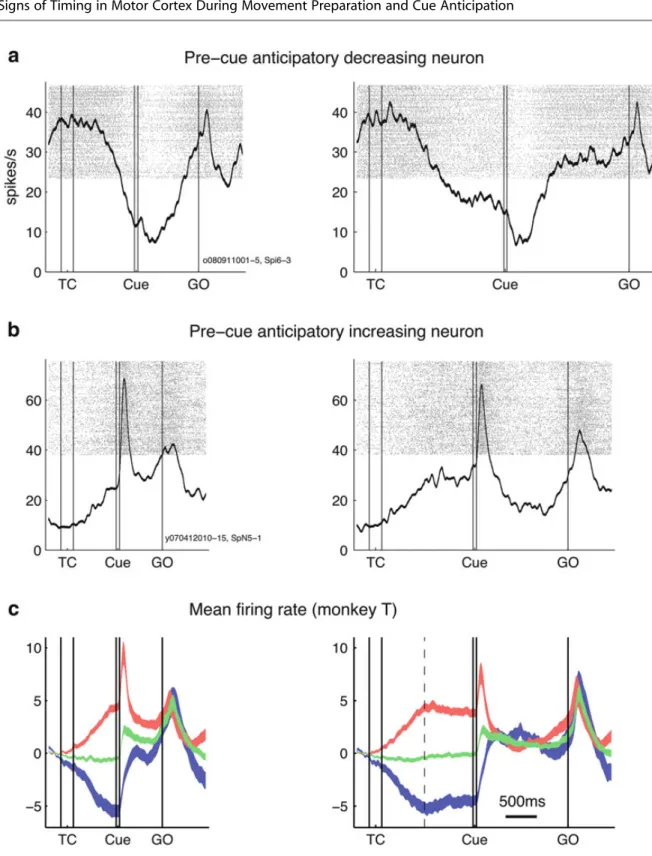 Fig. 5 Pre-cue anticipatory activity in motor cortex.
