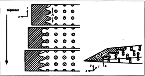 Figure  10: Mécanisme d'instabilité de ménisque d'avancée du  front de la craquelure montrant la formation de  nouvelles fibrilles