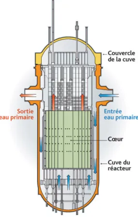 Figure 3 – Schematic view of a pressurized water reactor vessel REP900