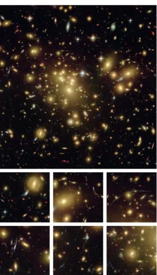 Figure 1: Simulated MUSE deep field. Galaxies are  coloured according to their apparent redshift