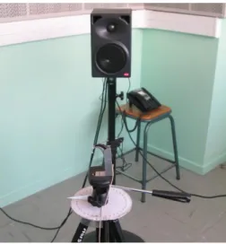 Figure 58 : Positionnement de l'aide auditive à 90° par rapport au haut-parleur 