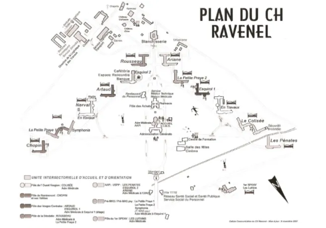 Figure 1 : Plan de Ravenel remis à l’accueil. 