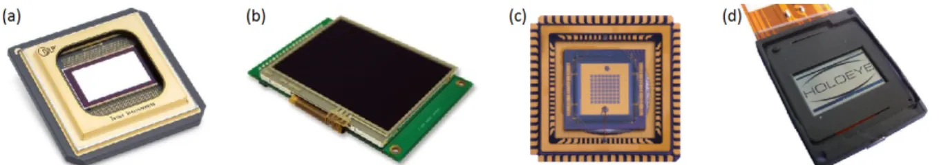 Table I.1 summarizes the principal characteristics of the different SLM technologies. The use of a DMD for SPC is by far the most common, as it offers fast refresh rates and is easy to set up.