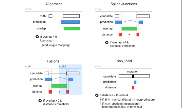 Fig. 3 BenchCT evaluation procedures. Each event is evaluated with benchCT with a specific procedure that allow approximate matching