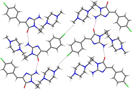 Table 2. Parameters of intramolecular and intermolecular interactions for compound 7. 