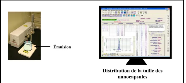 Figure 5. 6: dispositif de mesure de la distribution de la taille des nanocapsules 