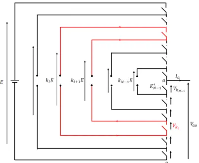 Figure 2.11  Schéma de calcul de la tension au sein d'une cellule de commutation à N niveaux.