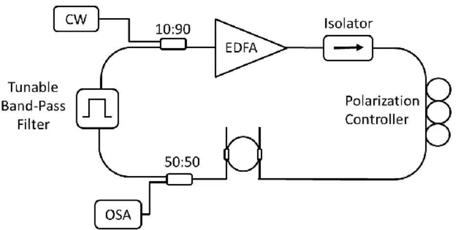 Fig 6. Système auto-oscillant pour la génération de peignes dans un mini-résonateur  