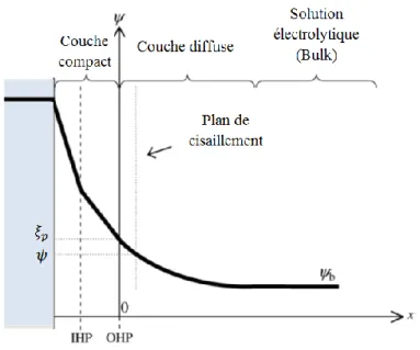 Figure 2. 5 Schéma simplifié de l'effet de DCE dans une section d'un pore  